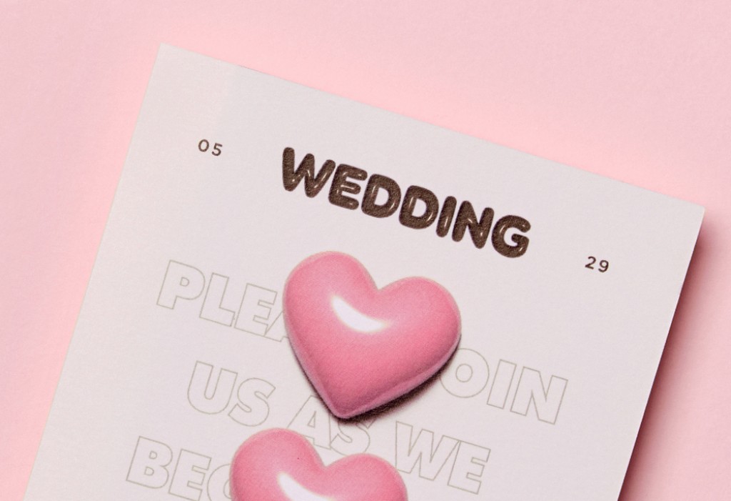 하트 그래픽 청첩장 미리보기 2