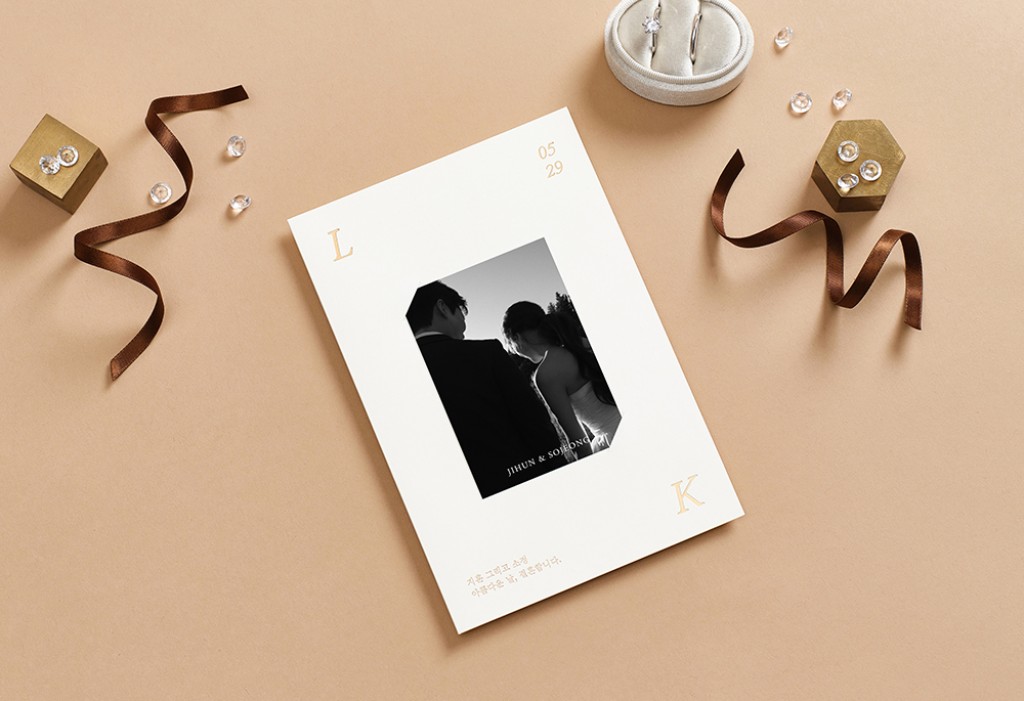 골든 화이트 청첩장 미리보기 3