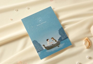 관련 상품 DEAR. Nov 푸른 하늘, 반짝이는 별 청첩장