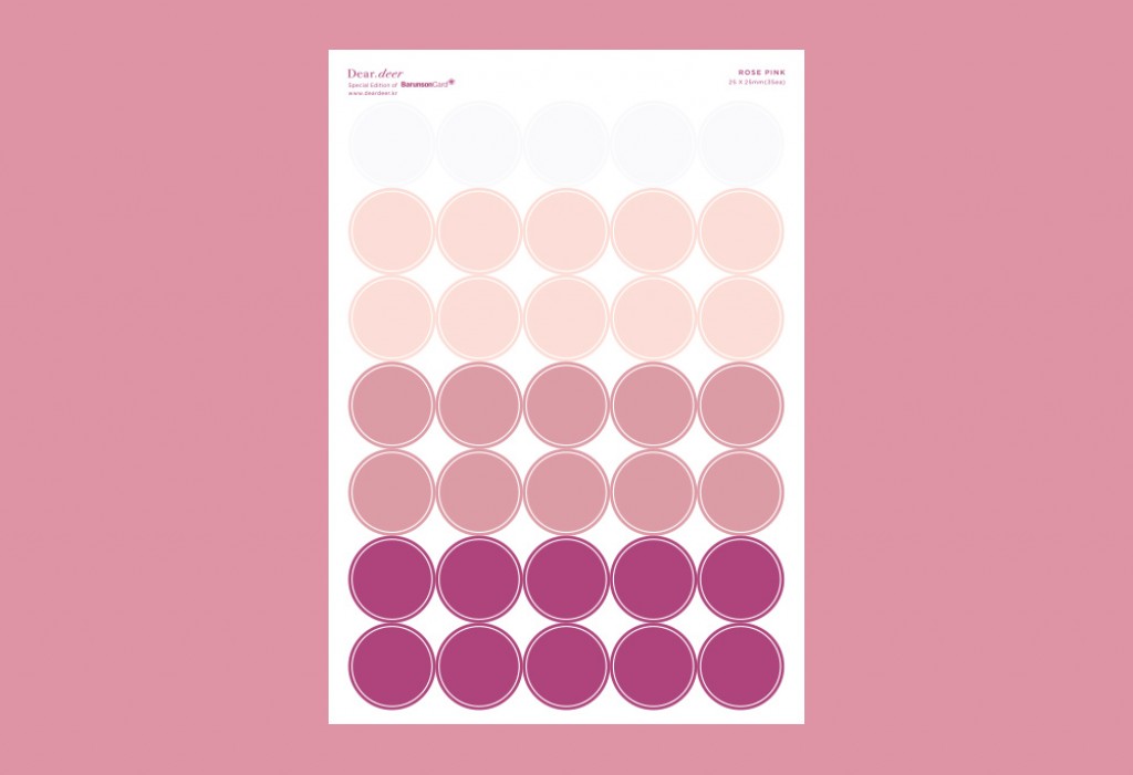 로즈핑크 도트스티커 기본 이미지