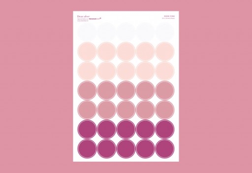 로즈핑크 도트스티커 스티커