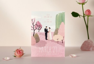 관련 상품 눈 부신 계절 청첩장