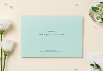 티파니 블루(블랙인쇄Ver) 청첩장