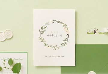 관련 상품 리프 서클 청첩장