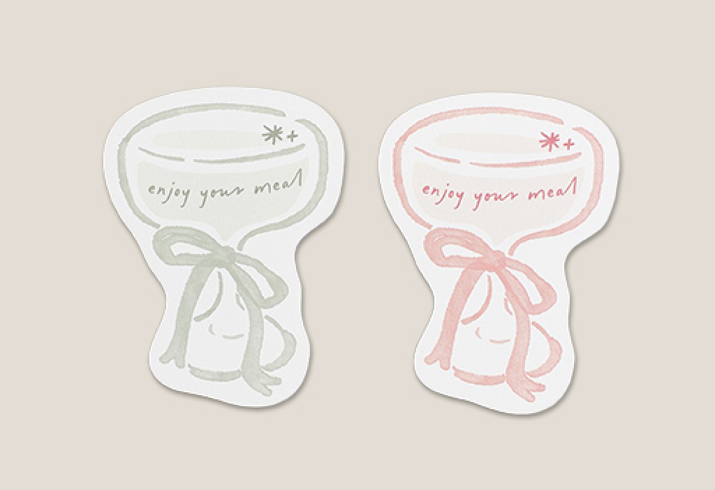 핑크&그린 칵테일 식권 기본 이미지