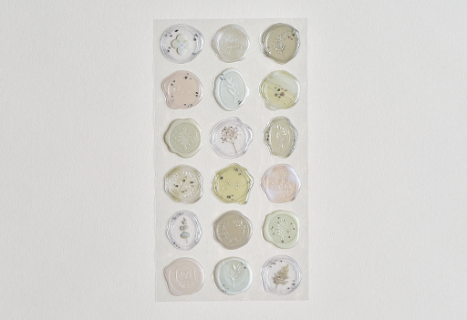 올리브 그린_블렌딩 실링스티커 스티커