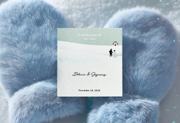 관련 상품 눈 위의 발걸음 청첩장