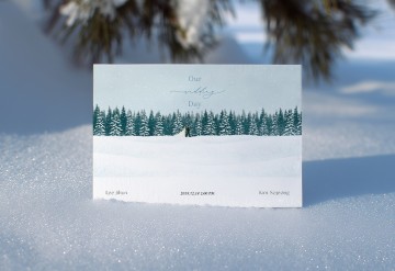 관련 상품 겨울 숲 산책 청첩장